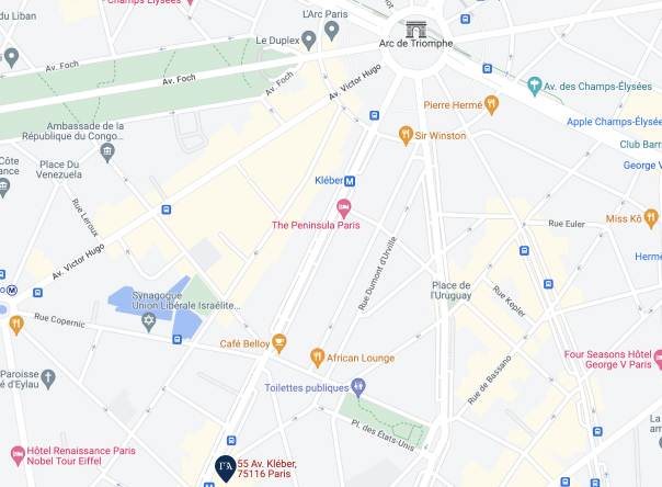 plan cabinet PGA - 3 avenue de Bugeaud Paris 16